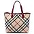 Sac cabas Burberry Beige Supernova Check en toile enduite