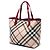 Sac cabas Burberry Beige Supernova Check en toile enduite - vue 2