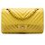 Chanel Yellow Medium Classic Chevron Lambskin Double Flap Jaune