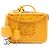 Chanel Yellow Small Lambskin CC Filigree Incognito Vanity Case Giallo Senape