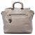 Sac satchel Prada en cuir de veau beige avec poche frontale
