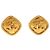 Orecchini a clip quadrati placcati oro Chanel Gold CC D'oro
