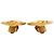 Orecchini a clip quadrati placcati oro Chanel Gold CC D'oro - vista 2