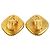 Orecchini a clip quadrati placcati oro Chanel Gold CC D'oro - vista 3