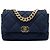Chanel Blue Large Canvas 19 Flap Bleu Bleu Marine