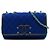 Chanel Blue Small Tricolor Jersey CC Filigree Flap