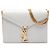 Autre Marque Borsa Saint Laurent Cassandra con chiusura monogramma in pelle embossed effetto coccodrillo bianca Bianco