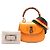 Bamboo Borsa Gucci Orange Mini Calfskin Web 1947 con manico in bambù Arancione - vista 6