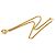 Collana con pendente Chanel Gold CC placcata in oro D'oro