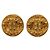 Orecchini a clip rotondi Arabesque Chanel Gold CC placcati in oro D'oro
