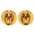 Orecchini a clip rotondi Arabesque Chanel Gold CC placcati in oro D'oro - vista 2