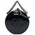 Chanel Sac bandoulière Round As Earth en cuir verni noir