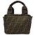 Bolso Fendi Mini Zucca Canvas Marrón Castaño