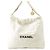 Borsa Chanel 22 Small in vitello lucido matelassé bianca Bianco Bianco sporco