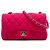 Chanel Mini Rectangular Classic Jersey Single Flap Rosa