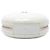 Chanel White CC gesteppte Lammleder-Rundclutch mit Kette Weiß - Ansicht 3