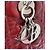 Borsa a tracolla Christian Dior Lady Medium Cannage in vernice smaltata rossa - vista 10