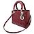 Borsa a tracolla Christian Dior Lady Medium Cannage in vernice smaltata rossa - vista 4
