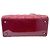 Borsa a tracolla Christian Dior Lady Medium Cannage in vernice smaltata rossa - vista 8