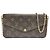 Louis Vuitton Pochette Felicie Monogram Chain Shoulder Bag Braun Fuschia Monogramm
