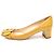 Prada Lackleder Pumps mit Blockabsatz in Gelb - Ansicht 2