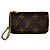 Louis Vuitton Monogram Pochette Clé Coin Case Castaño Beige