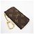 Louis Vuitton Monogram Pochette Clé Coin Case Castaño Beige - vista 2