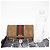 Gucci Suede Web Leather Zip-Around Wallet Brown Red Green - view 3