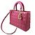 Borsa Christian Dior Lady Large Cannage in pelle d'agnello rosa - vista 6