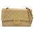 Sac à épaule à chaîne CHANEL Matelassé 25 Beige