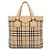 Borsa Tote Burberry Nova Check Nero Beige Bordò Pesca - vista 2