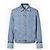 Loewe Anagram Jeansjacke mit Lederdetails Blau