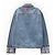 Loewe Anagram Jeansjacke mit Lederdetails Blau - Ansicht 2