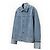 Loewe Anagram Jeansjacke mit Lederdetails Blau - Ansicht 5