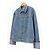 Loewe Anagram Jeansjacke mit Lederdetails Blau - Ansicht 6
