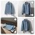 Loewe Anagram Jeansjacke mit Lederdetails Blau - Ansicht 8