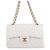 Borsa a tracolla con catena Chanel Matelassé Bianco