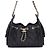 Sac à épaule mini à chaîne en denim Chanel Noir
