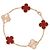 Autre Marque Bracciale Charm Alhambra Van Cleef & Arpels in Oro Rosa con Corniola