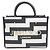 Jimmy Choo Avenue Small Tote Bag/Shoulder Bag Preto Branco