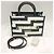 Jimmy Choo Avenue Small Tote Bag/Shoulder Bag Preto Branco - vista 10