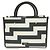 Jimmy Choo Avenue Small Tote Bag/Shoulder Bag Preto Branco - vista 2