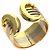 Anello Cartier 2C Band in oro giallo bianco e rosa - vista 2