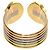 Anello Cartier 2C Band in oro giallo bianco e rosa - vista 4