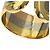 Anello Cartier 2C Band in oro giallo bianco e rosa - vista 6