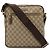 Gucci GG Supreme Plus Schultertasche Beige Khaki Dunkelbraun