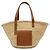 Bolsa de cesta em couro marrom Loewe