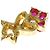 Collana Christian Dior in oro giallo 18K con rubini e diamanti - vista 6