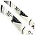 Hermès Set di foulard Twilly Bandeau HERMES Bianco Blu navy - vista 4