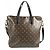 Bolso de Negocios Louis Vuitton Monogram Macassar Kitan Castaño Negro - vista 3